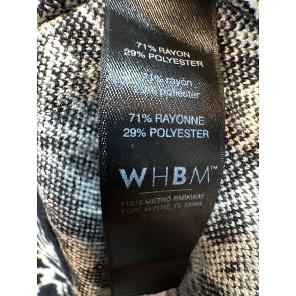 White House Black Market Women's Jacquard Halter Neck Sweater Size S Black White - Picture 5 of 11